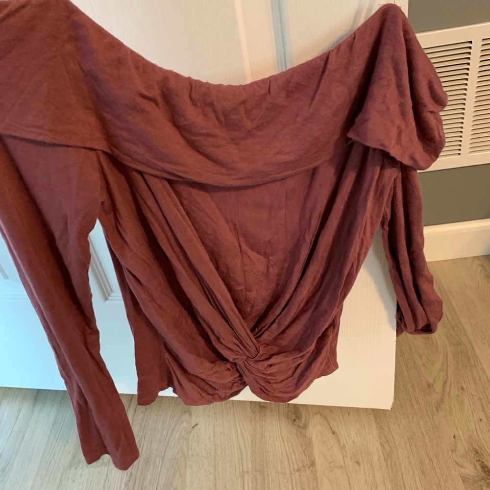 Off shoulder pink top